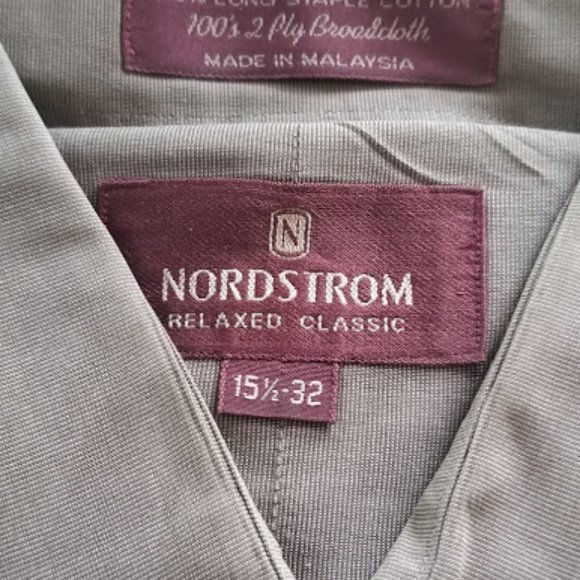 Nordstrom Long Sleeved Button Down Shirt 15.5'' - Picture 2 of 3